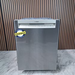Bosch 100 Series 24" Built-In Smart Dishwasher with 8 Wash Cycles, 50 dBA, Home Connect(R) - Stainless Steel (SHE3AEE5N-D-0075)