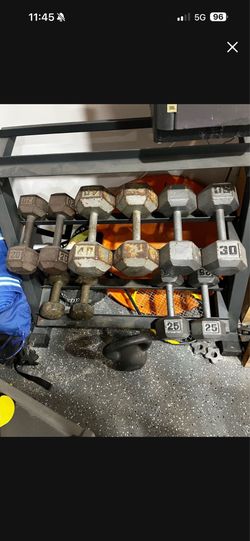 Rack and weights
