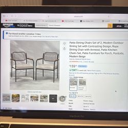 6 Patio Dining Chairs - Brand New
