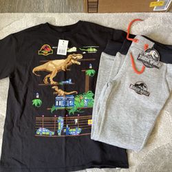 New Jurassic World Tshirt And Pants Set Size 8