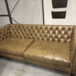 Genuine Leather Couch 