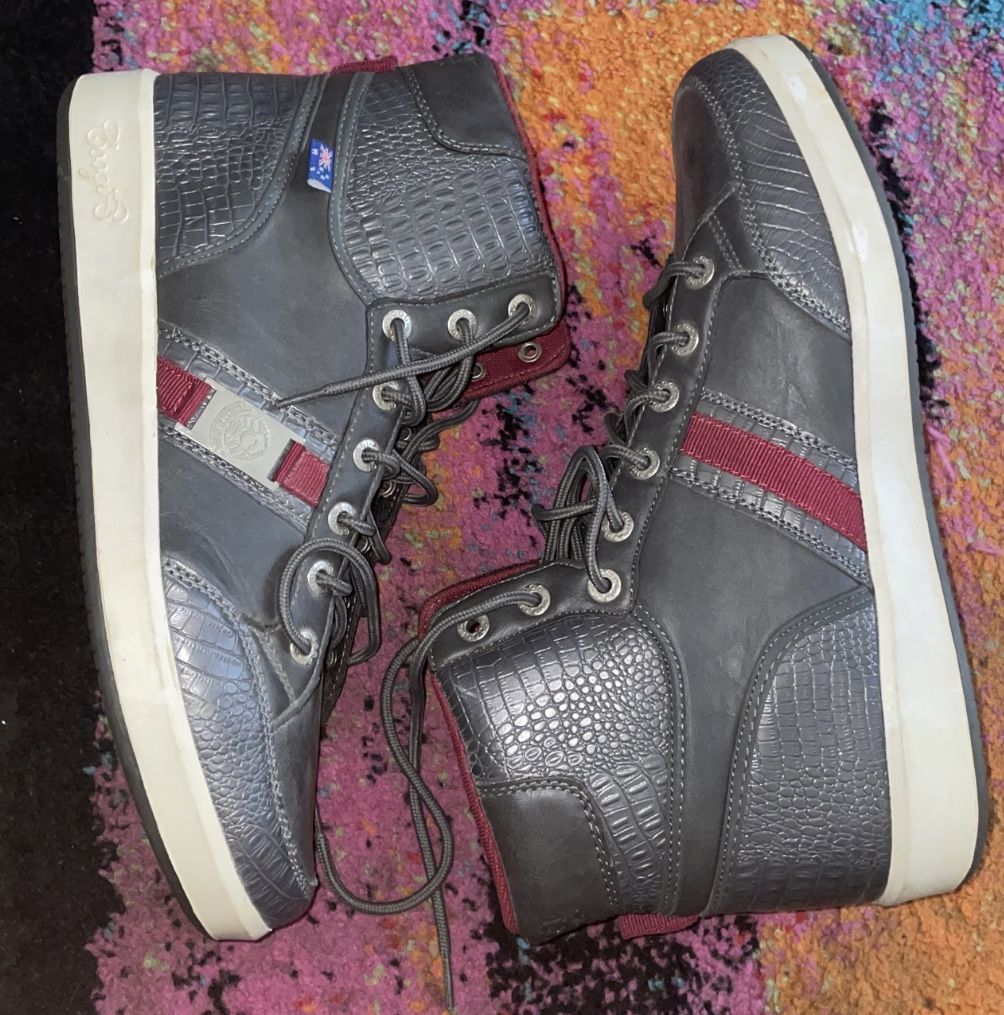Coogi Australia CMS433 Shoes men Size 12 UK 11 High Top Sneakers Charcoal