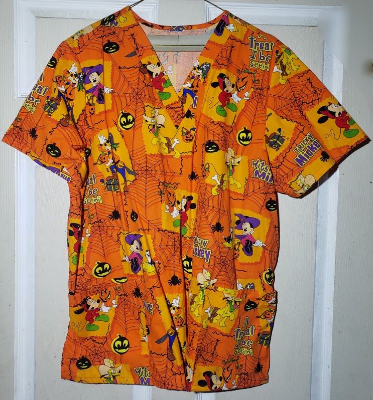 Disney Halloween Top Scrub Size XL for Sale in San Antonio, TX OfferUp