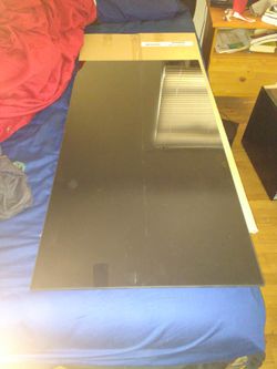 Ikea Glass Tabletop 39x20.5 Glasholm, reflective black