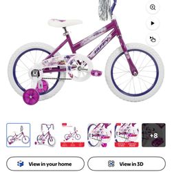 Huffy Girls Bike and Helmet