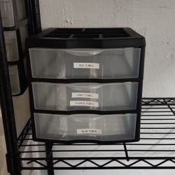 Black Plastic Drawers (2 Available) 