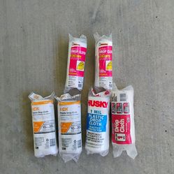 Bulk Plastic Drop Cloth Lot – HDX, Husky, Frost King – New – Painting/Construction Supplies


---




--