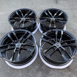19” NEW Audi A3 A7 A5 A6 Gloss Black Machined Lip Sport Wheels Rims 19x8.5 +28 (5x112)   Fits A3 S3 A43 S4 A5 S5 A6 S6 A7 S7 A8 S8 Q5 SQ5 RS3 RS5 RS7 