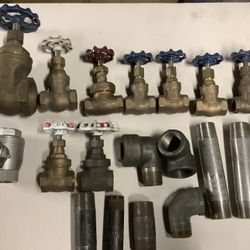Valves, Pipe, elbows etc. Brand New