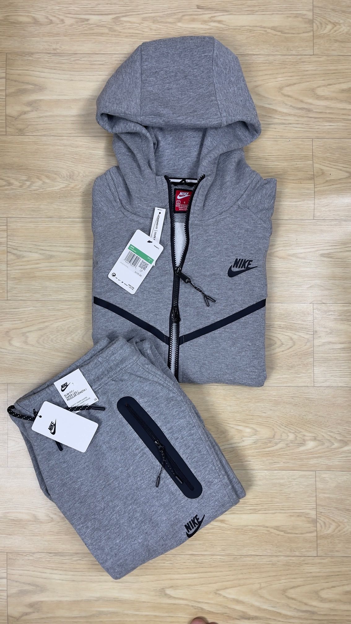 Two 3x Nike Techs Gray/ Navy 