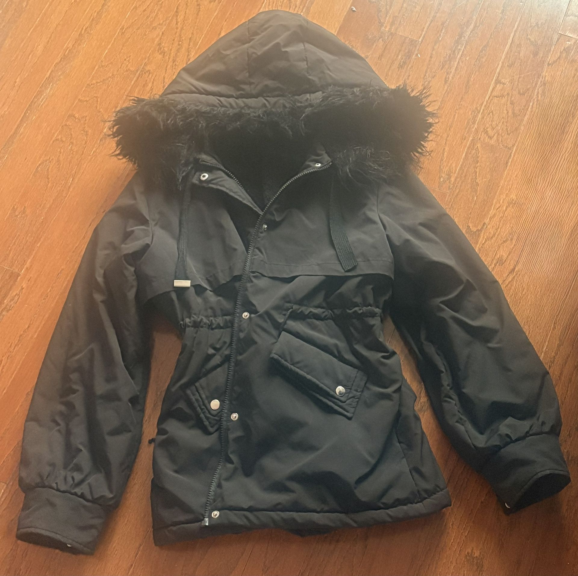 Fleece Lined Winter Coat With Fur Good