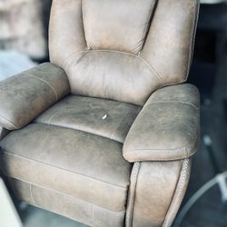 Comfy Brown Faux Leather Recliner  Great Condition
