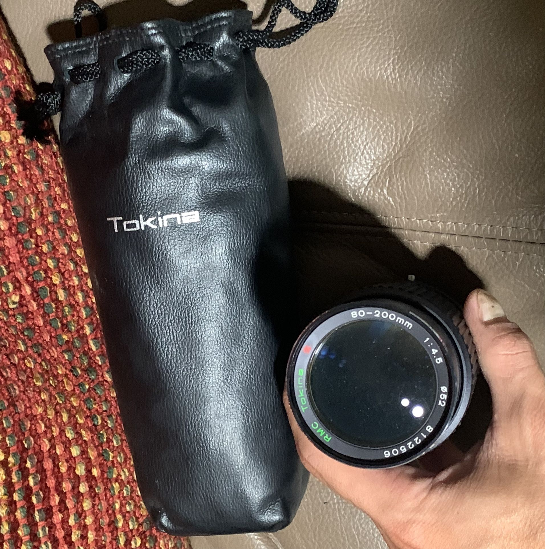 RMC Tokina 80-200mm 1:4.5 Ø52 (contact info removed) Lens For Nikon W Leather Case