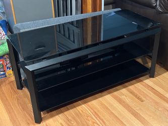 Glass shelve tv stand