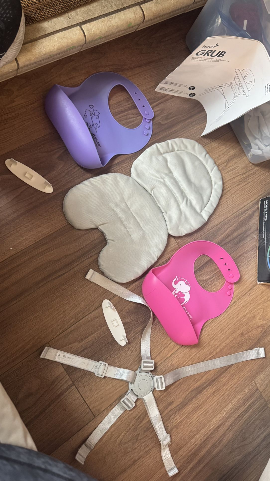 Parts For GRUB Highchair And Plastic Washable Bibs