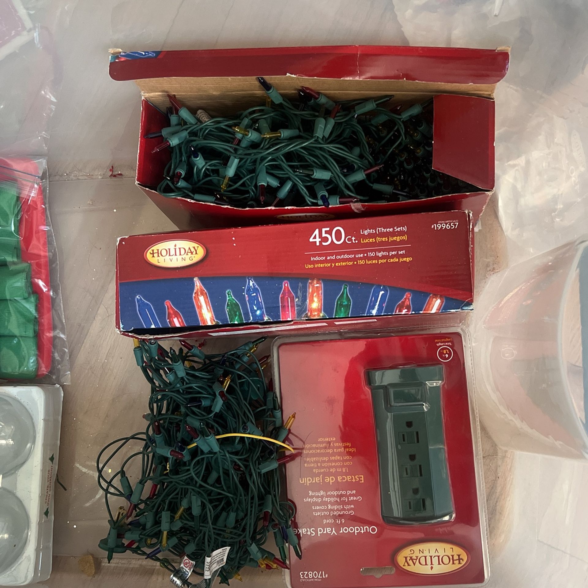 Christmas Lights And Yard Stake
