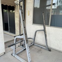 TSA-5820 SQUAT RACK with Barbell and attachments