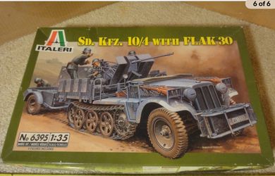 Italeri sd kfz 10/4 Flak 30 German halftrack, 1/35 model tank kit 6395 new box unopened
