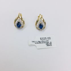 10KT TWO-TONE GOLD EARRINGS 
