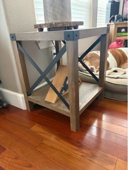 Wood & Metal Side Table