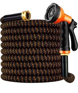 Expandable Garden Hose, 75FT Water Hose with 9-Function High-Pressure Spray Nozzle, Heavy Duty Flexible Hose