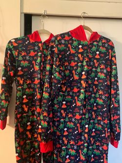 Christmas Dinosaur One-Piece Pajamas Set of 3