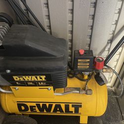 Dewalt Air Compressor And Craftsman Air tools With Air Hose And Tool Box