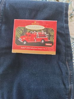 Ornament For A Christmas Tree Hallmark Fire Truck