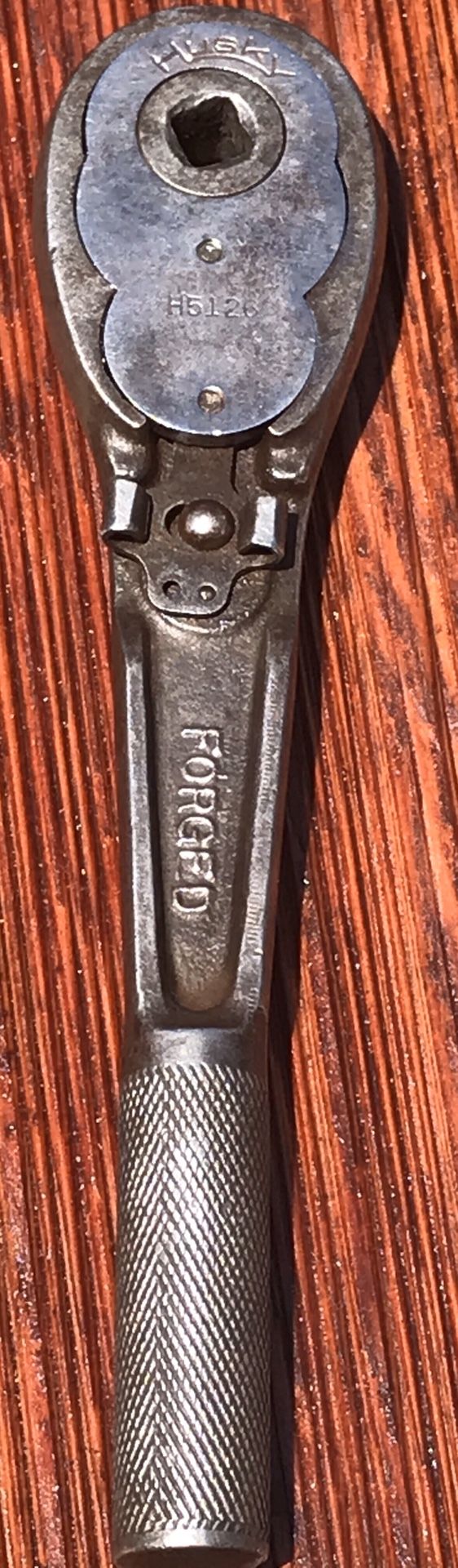 1930's era Husky H5126 1/4" open-style female drive reversible ratchet, ratchet is 6.5” long & in good working condition