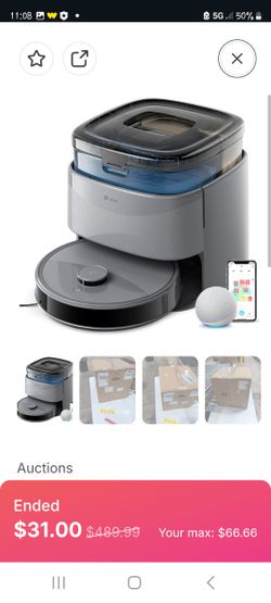 Lefant M3 Max Robot Vacuum, Robot Vacuum and Mop, 20000Pa Suction, Anti-Tangle Brushes, Dual Spinning Mop,Smart Obstacle Avoidance，Self-Emptying&Refil