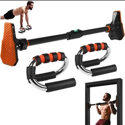 Doorway pull-up bar and 2s-shaped push-up bars