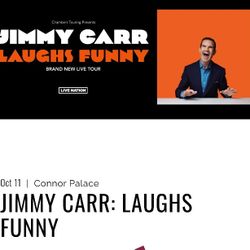 Jimmy Carr Comedy Show Cleveland Oct. 11th