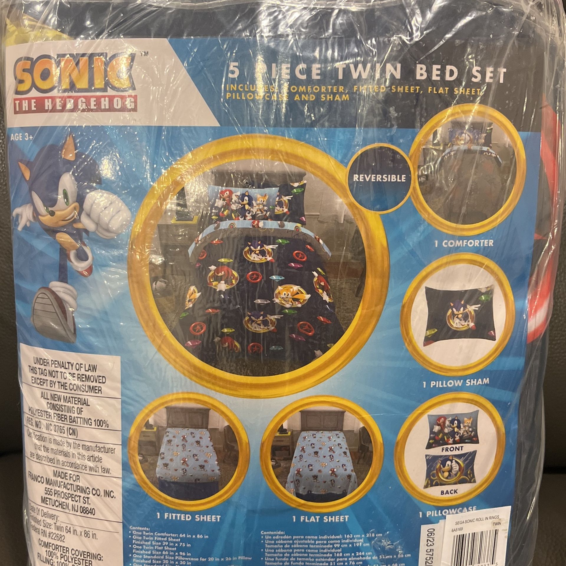 Sonic 5 Piece Bedroom Set Brand New