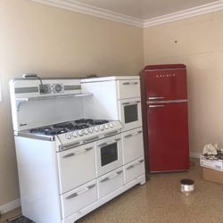 Red Retro Refrigerator 