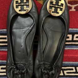 TORY BURCH BALLET FLAT, LEATHER  