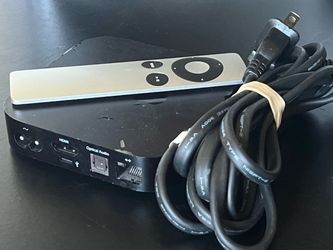 Apple TV (2nd gen) with remote and power cable