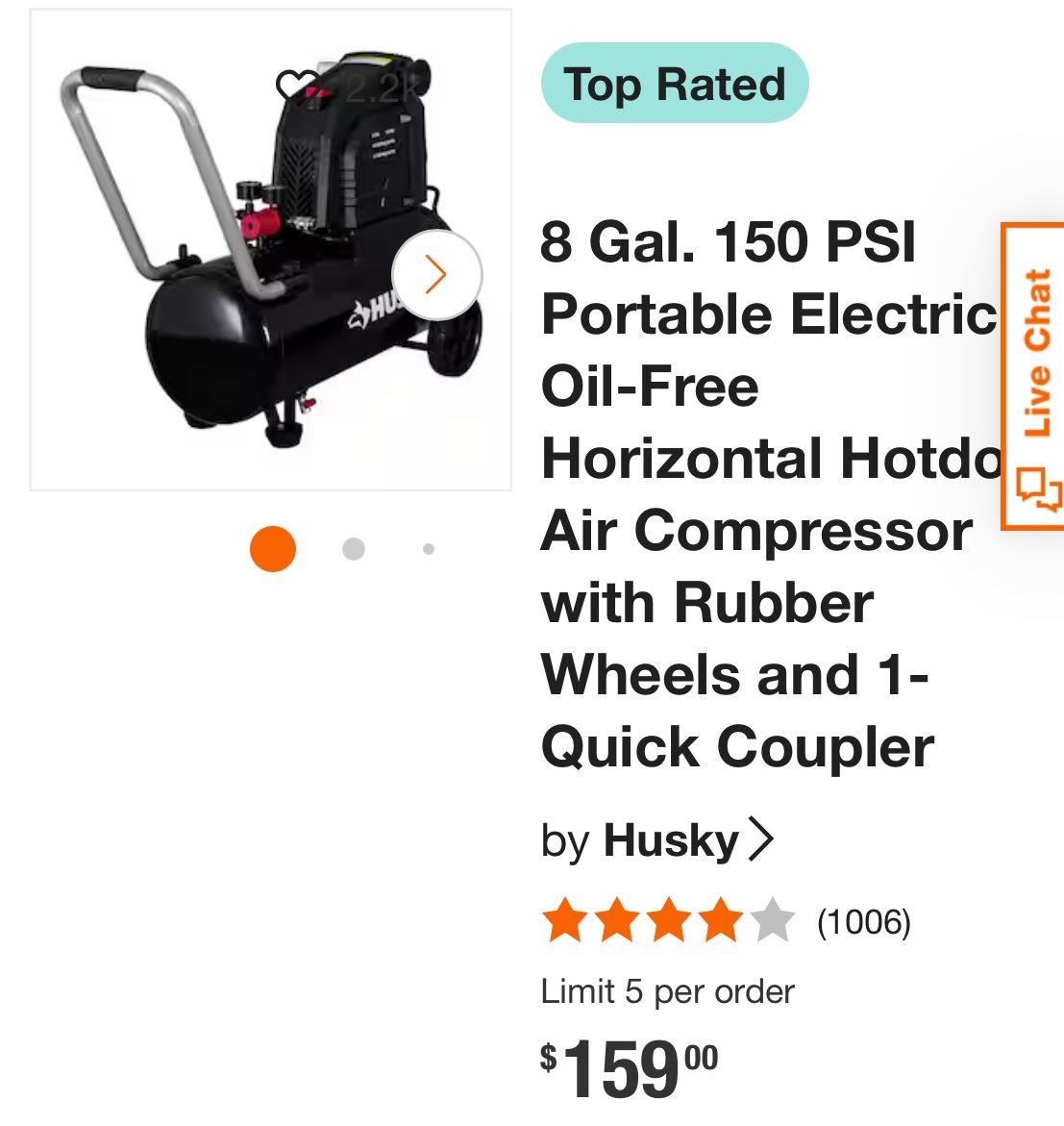 Compresor Husky 8 Galones  