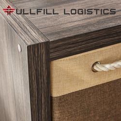 Better Homes & Gardens 2-Cube Storage Organizer, Tobacco Oak
