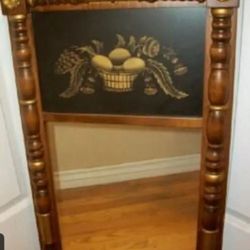 AMERICANA FEDERAL TRUMEAU MIRROR HITCHCOCK ANTIQUE handmade in Connecticut