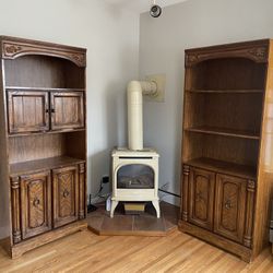 Armoire (2 Matching) with Cabinets 