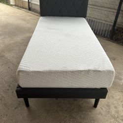 Twin Size Bed Frame/ Mattress 
