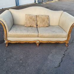 Wood Finished Couch Free Delivery!