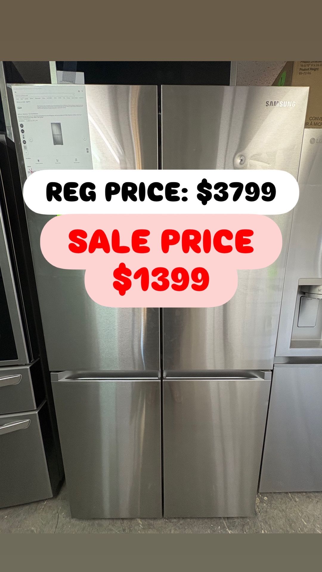 Samsung Flex Stainless Steel Refrigerator