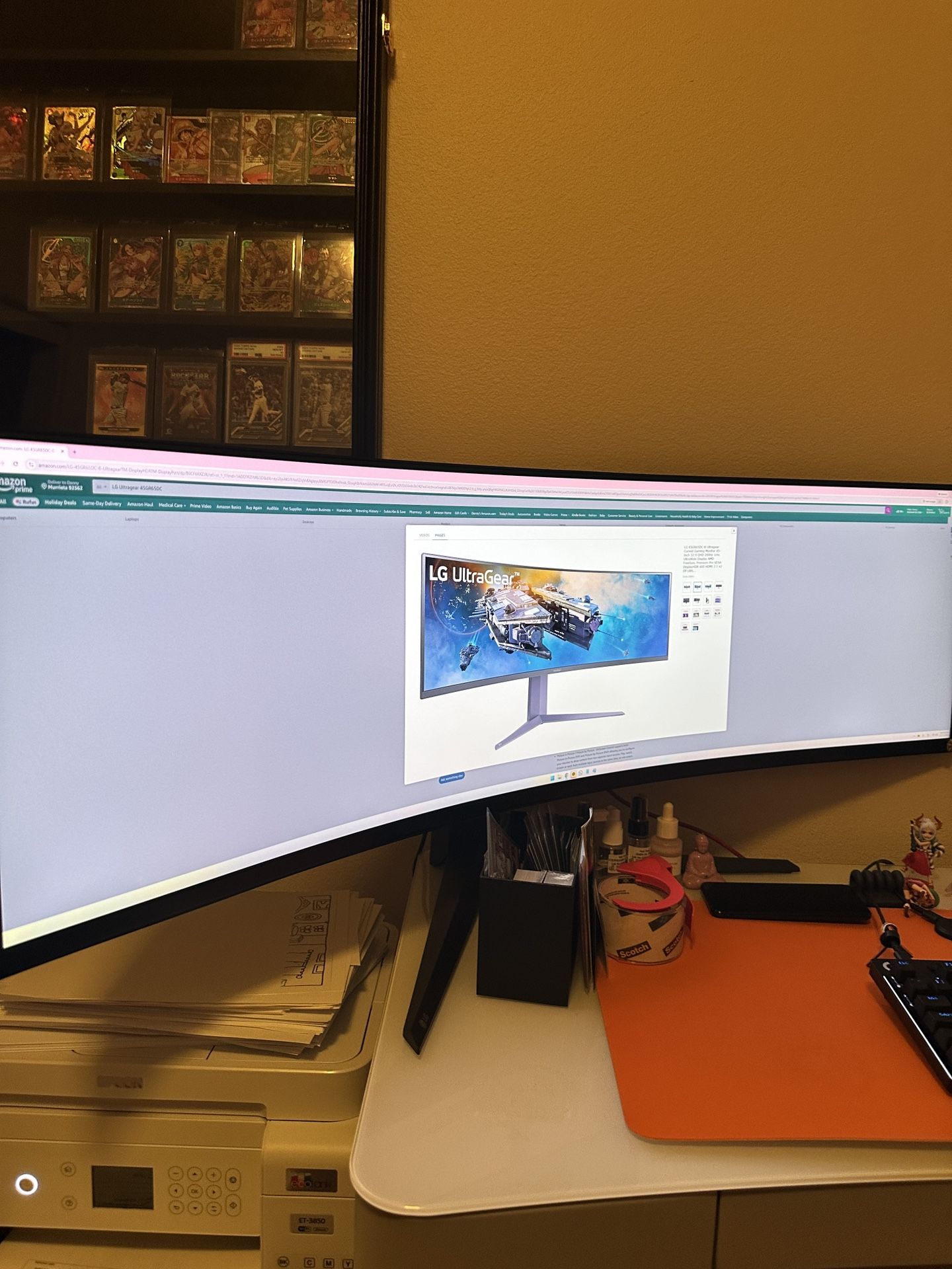 LG 45gr65dc Ultrafear Curved Gaming Monitor