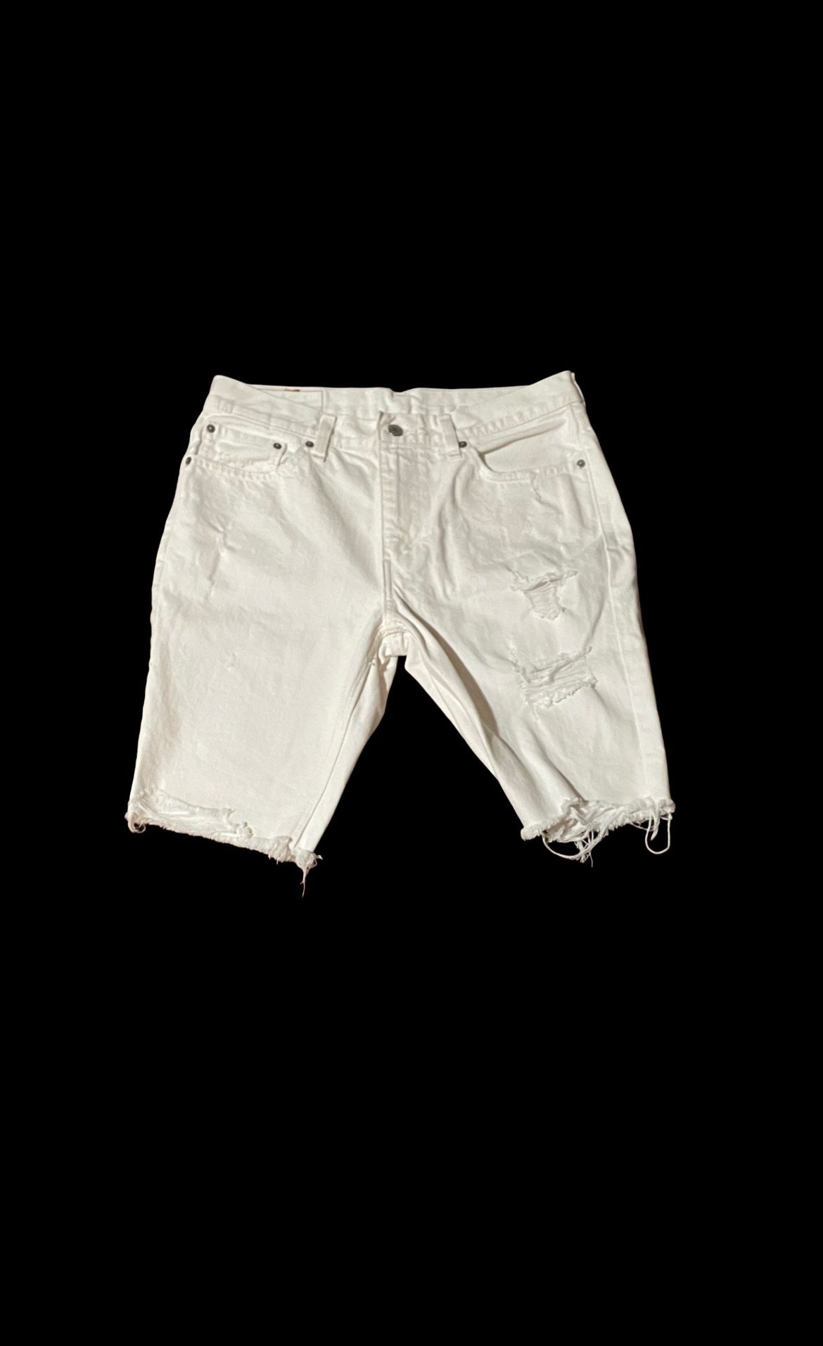 White Levi jorts 