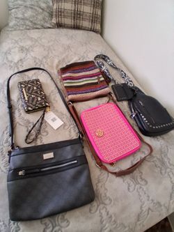 Crossbody  Bags 3  (good condition) New wallet ,pink  ipad