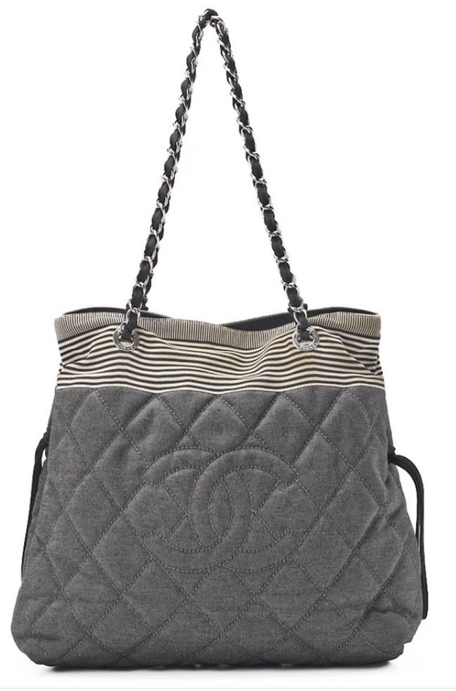 Chanel Quilted Denim Shoulder Bag