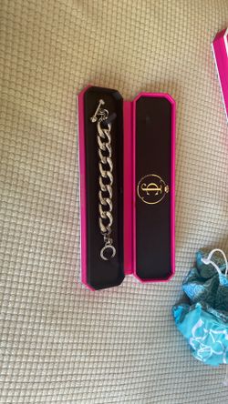 Juicy Couture b-luxe Crystal Pave Large Silver Link Bracelet