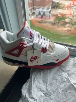 Air Jordan 4 Retro White Fire Red Black