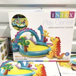 Index Dinoland Play Center Kiddie Inflatable Slide Swimming Pool